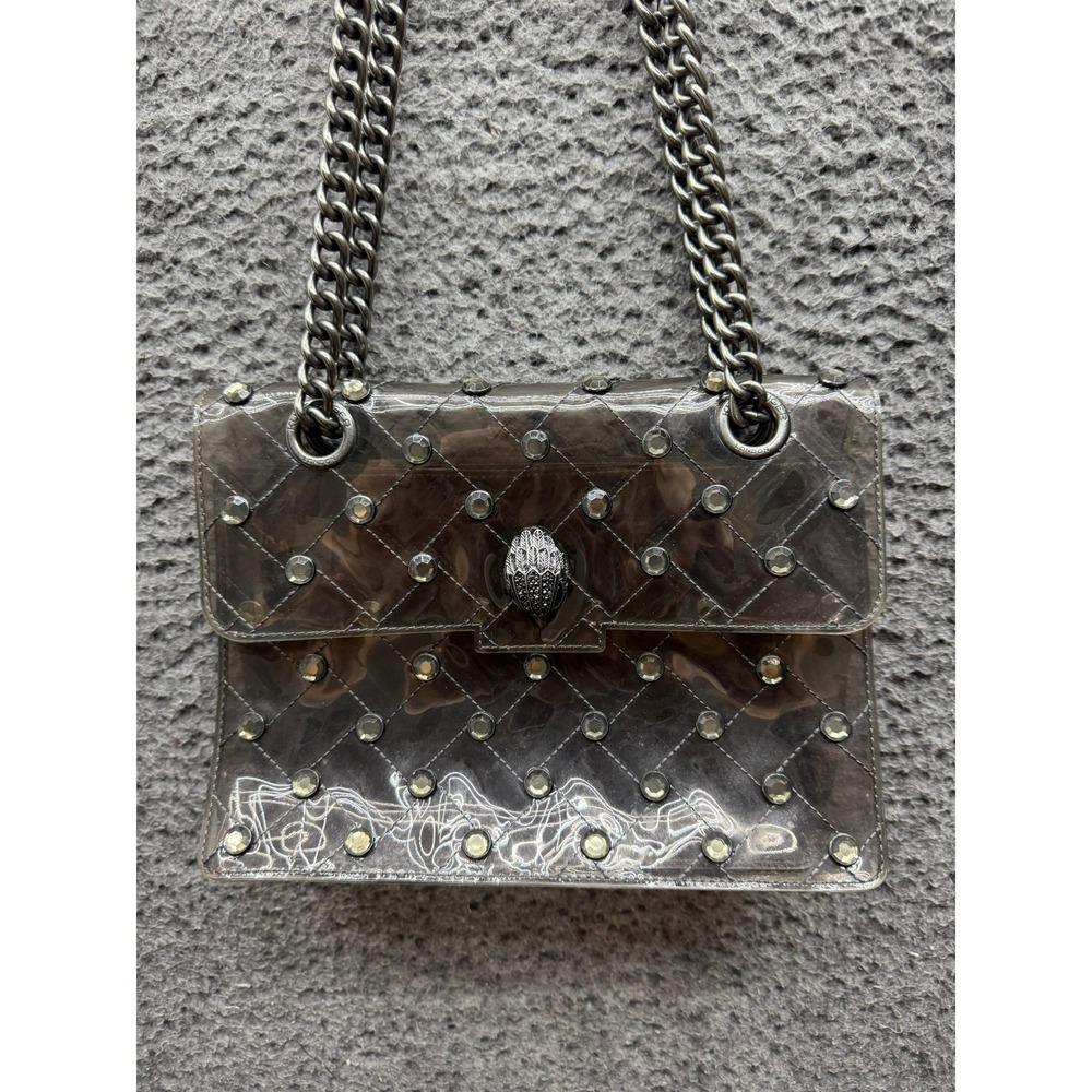 Kurt Geiger London Kensington Rhinestone Transparent Shoulder Bag Chan Strap